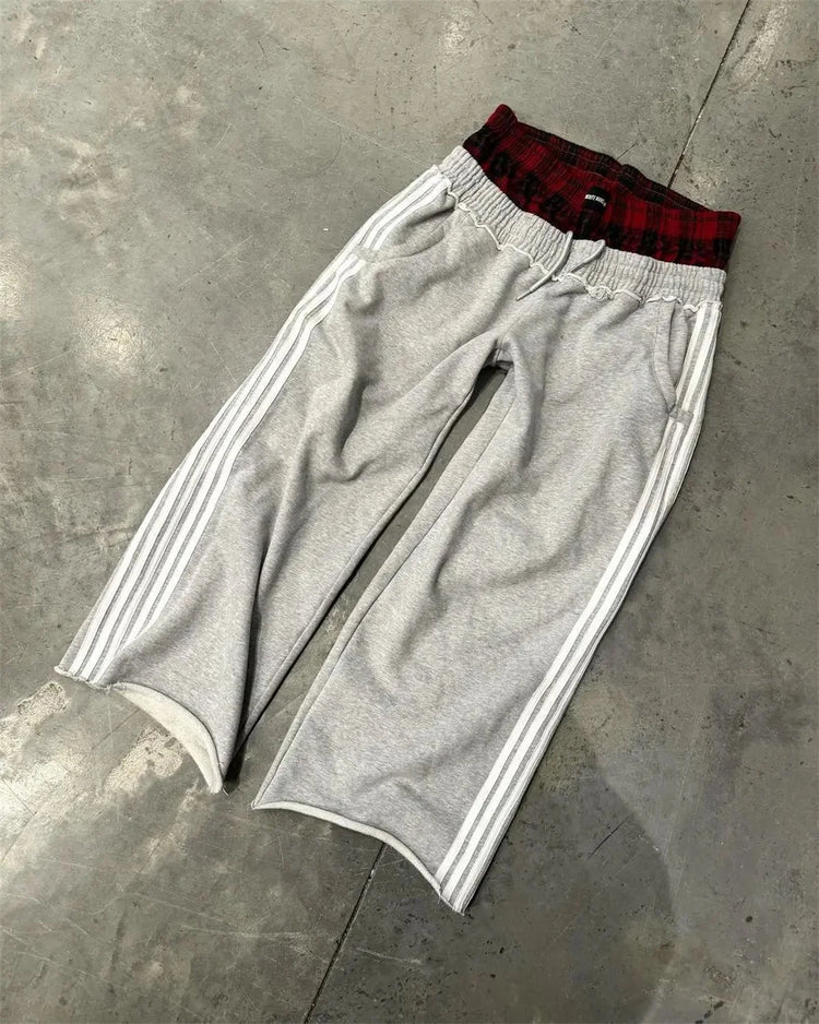Striped Wide Leg Joggers