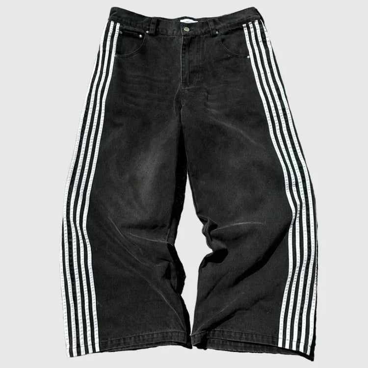 Striped Denim Jeans