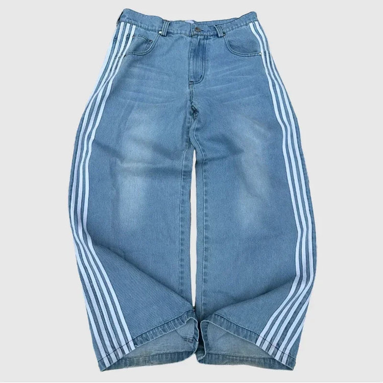 Striped Denim Jeans