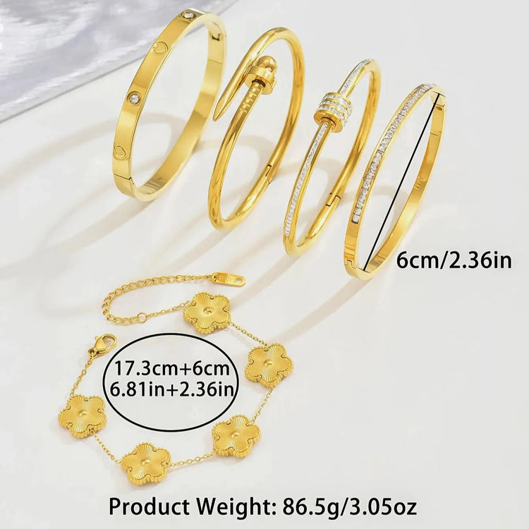 four-leaf clover lucky bracelet