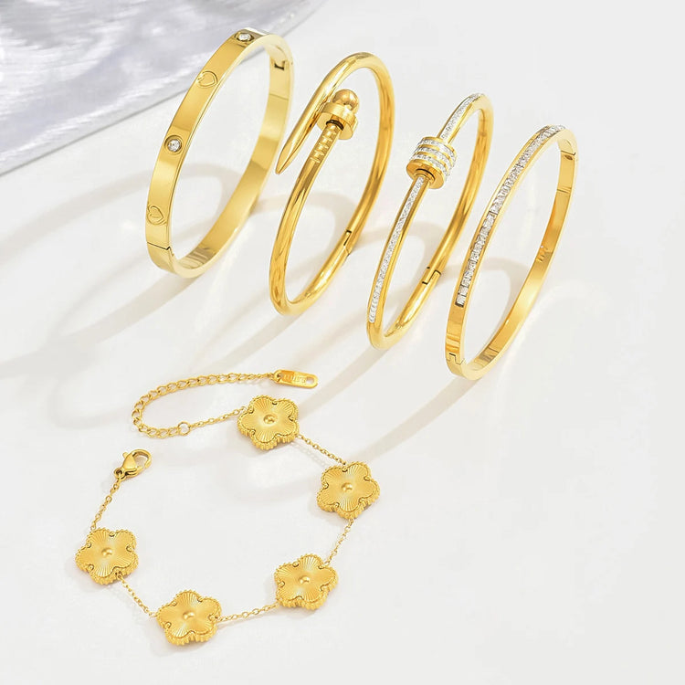 four-leaf clover lucky bracelet