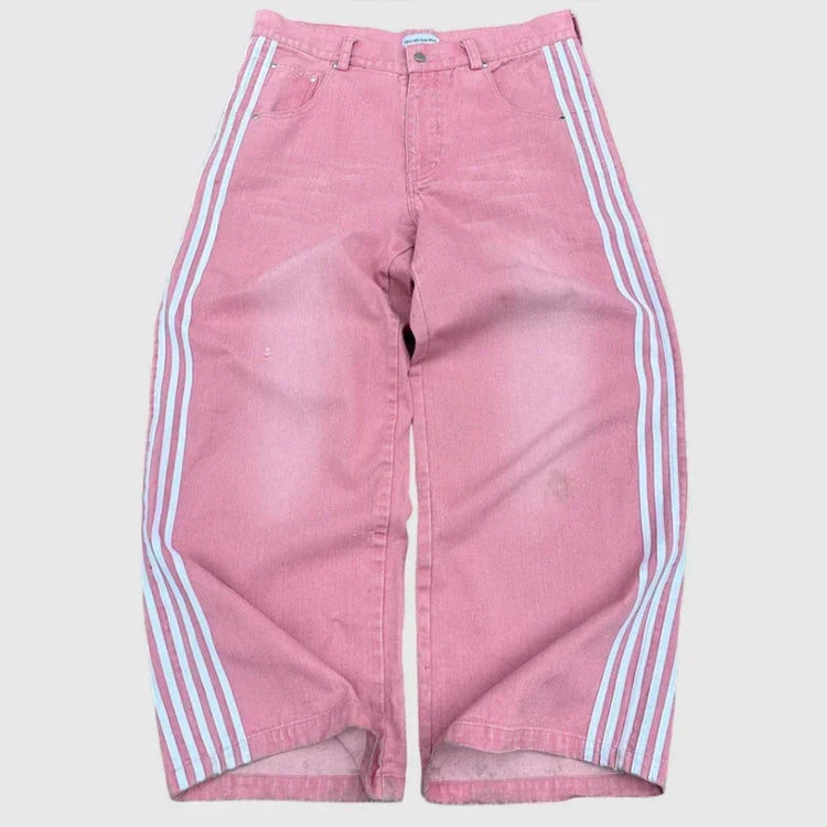 Striped Denim Jeans