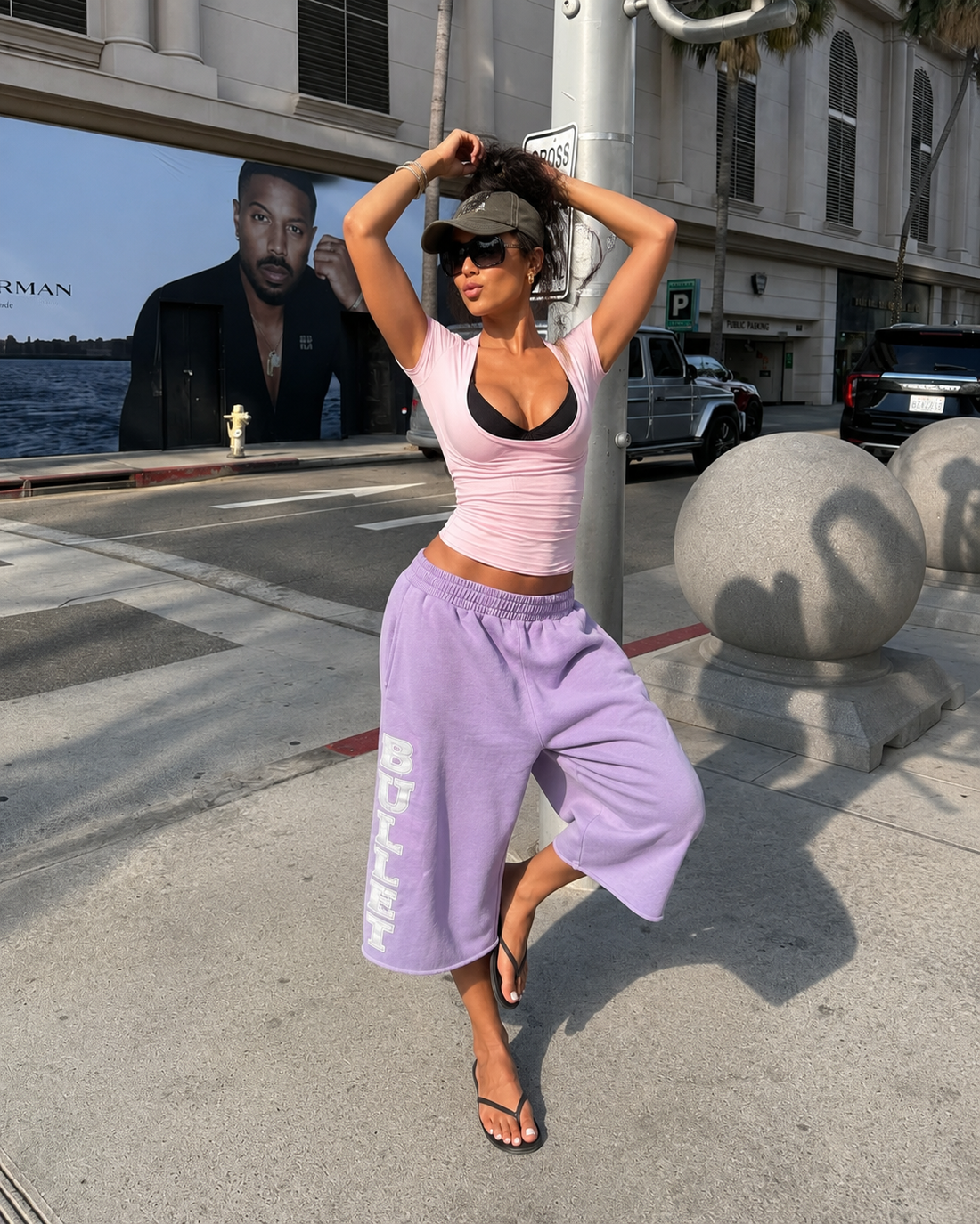 Y2K Purple Baggy Shorts - Planet Missy