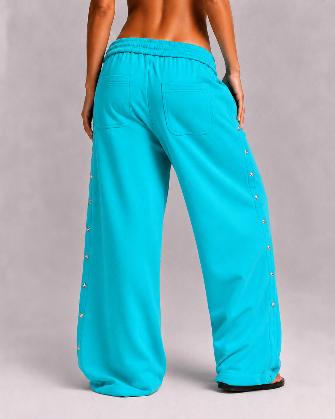 Ocean Script Sweatpants - Trousers & Joggers Blue - Planet Missy