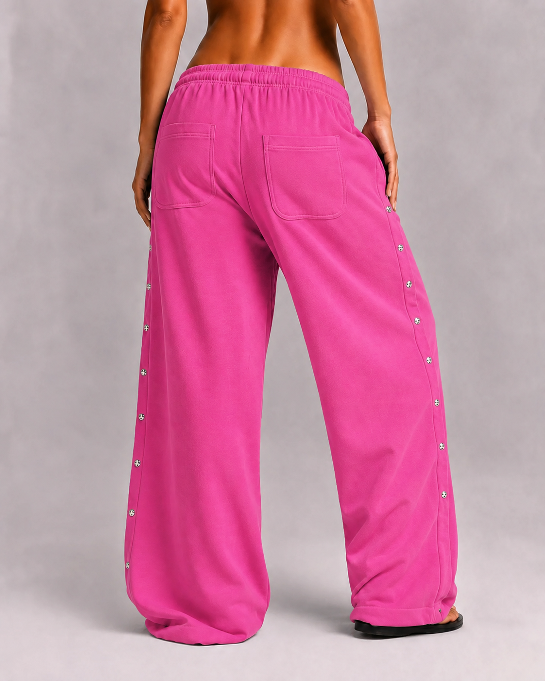 Pink Script Sweatpants  – Trousers & Joggers Pink and White