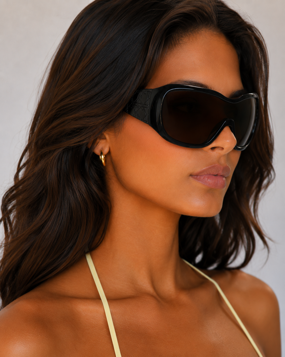 Black Square Shield Sunglasses - Planet Missy