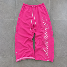 Pink Script Sweatpants  – Trousers & Joggers Pink and White - Planet Missy