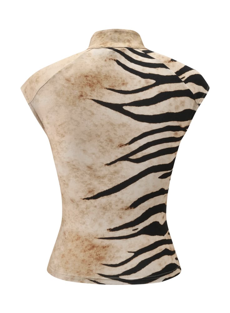 Tiger Stripes Print Tank Top - Planet Missy