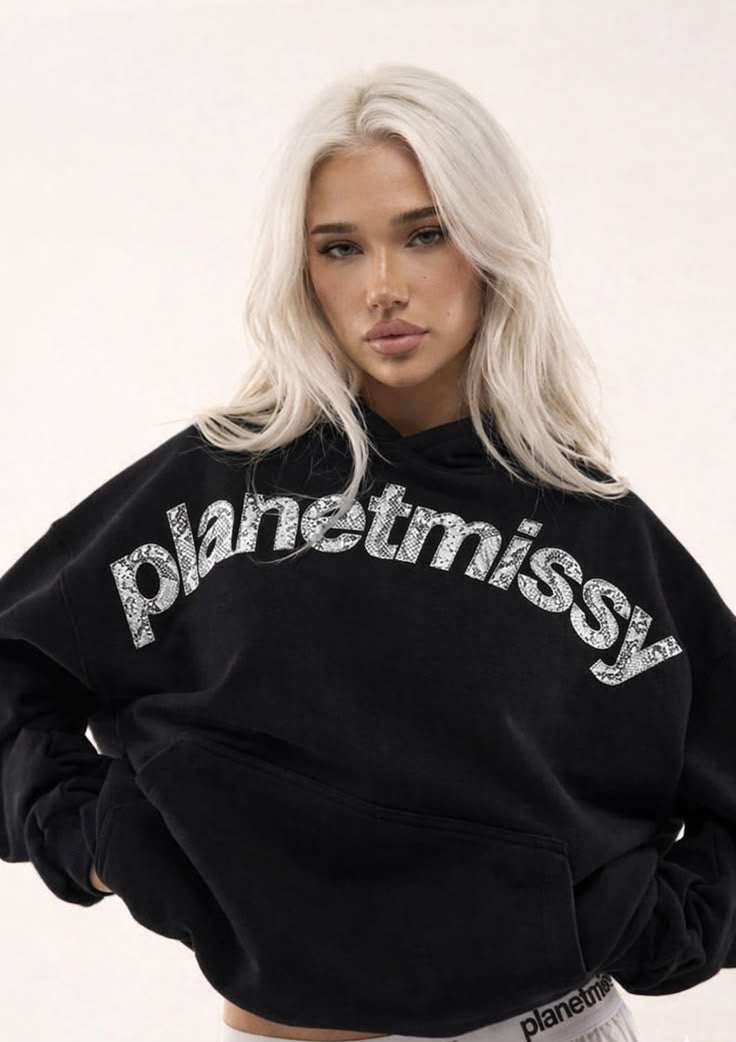 Crocodile Print Hoodie - Planet Missy