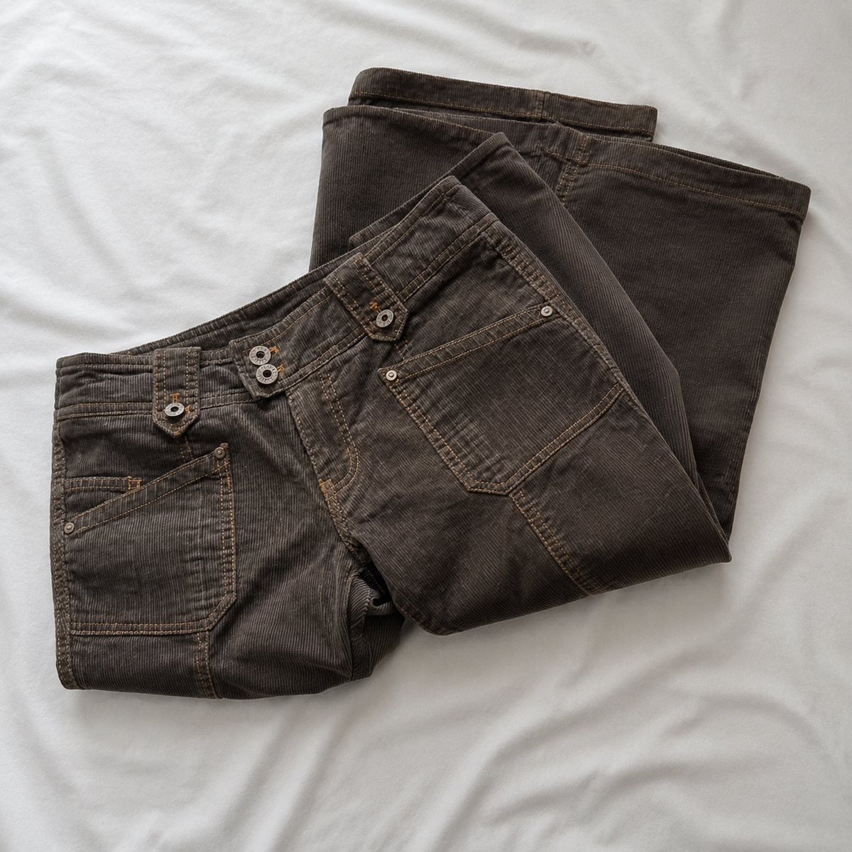 Y2K Brown Flared Jeans - Planet Missy