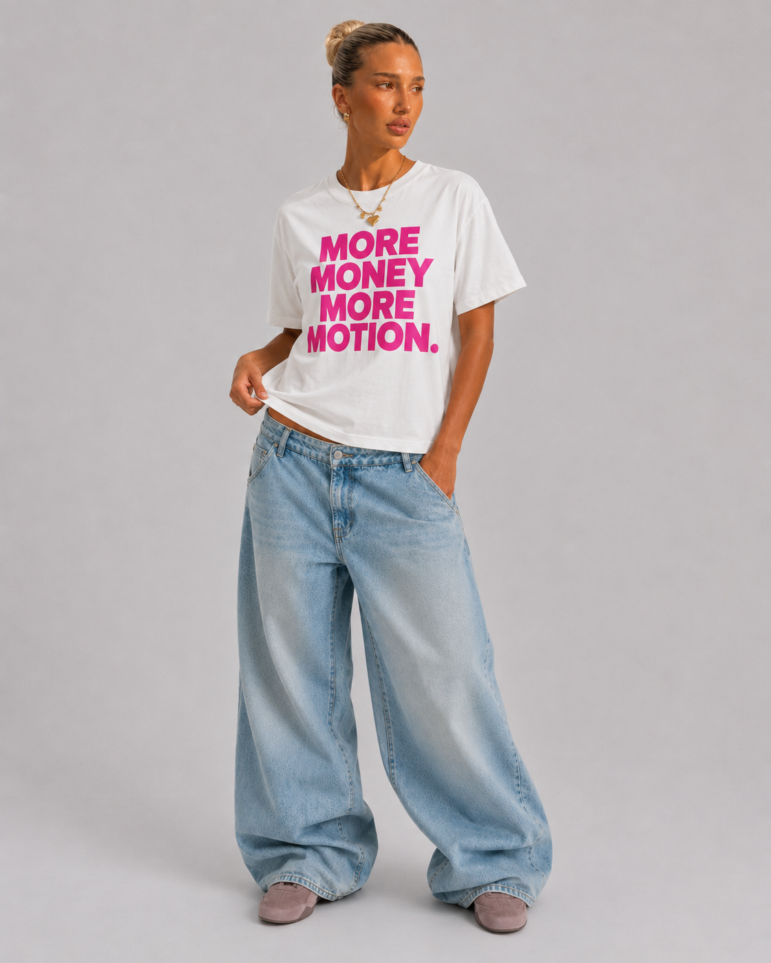 More Money More Motion Tee – Pink T-Shirt
