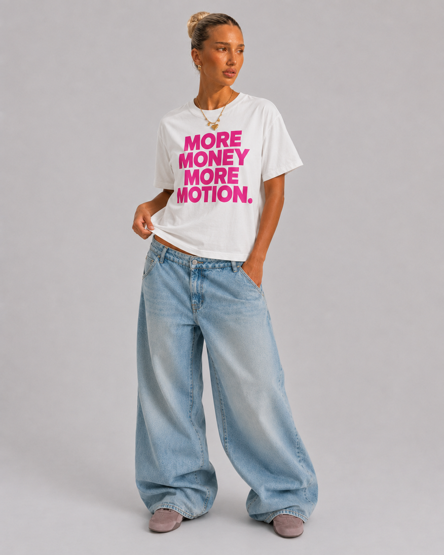 More Money More Motion Tee – Pink T-Shirt - Planet Missy