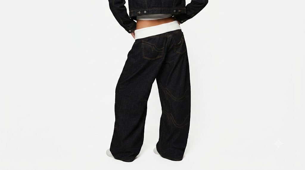 Jeans de doble vuelta