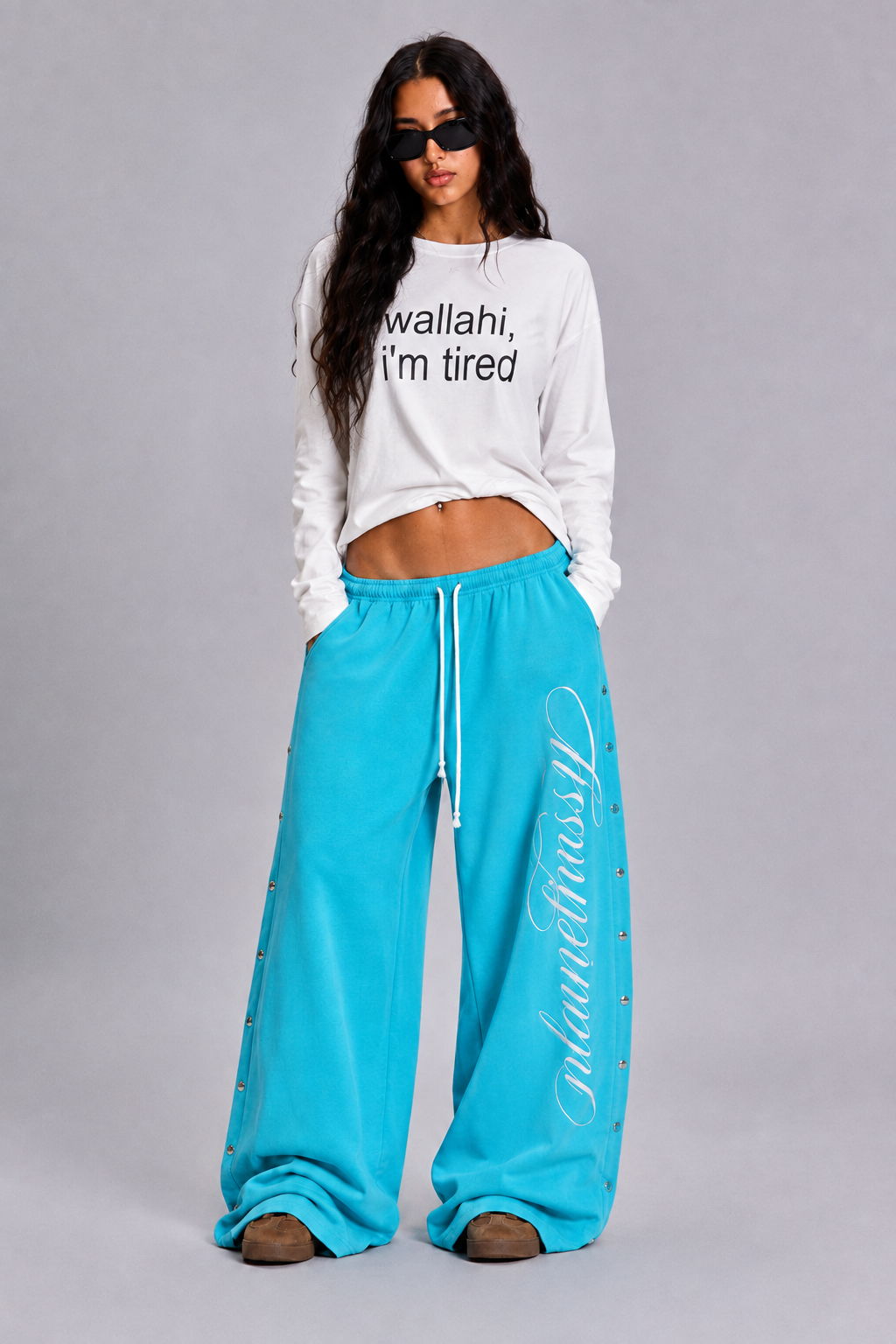 Ocean Script Sweatpants - Trousers & Joggers Blue