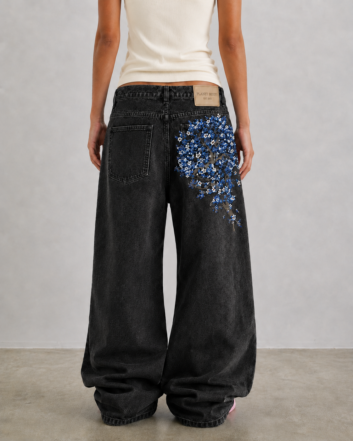 Midnight Sakura Jeans - PRE-ORDER