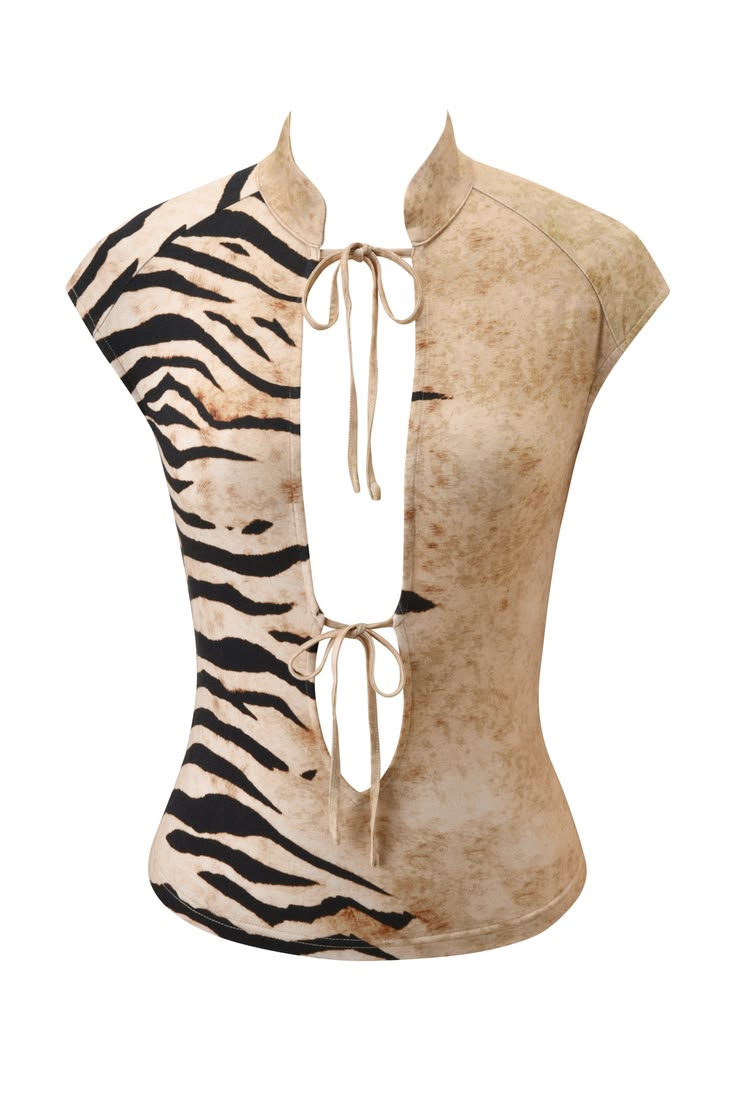 Tiger Stripes Print Tank Top - Planet Missy