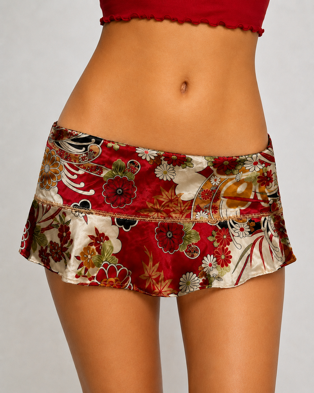Floral Y2K Mini Skirt - Planet Missy
