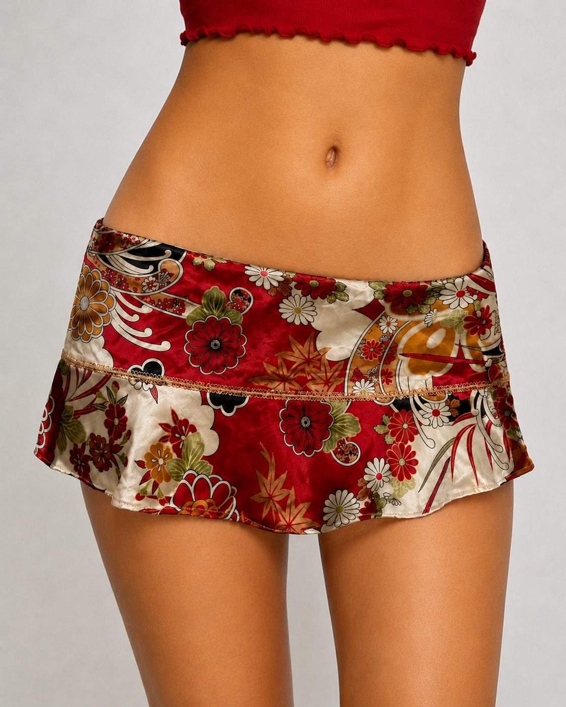 Floral Y2K Mini Skirt - Planet Missy
