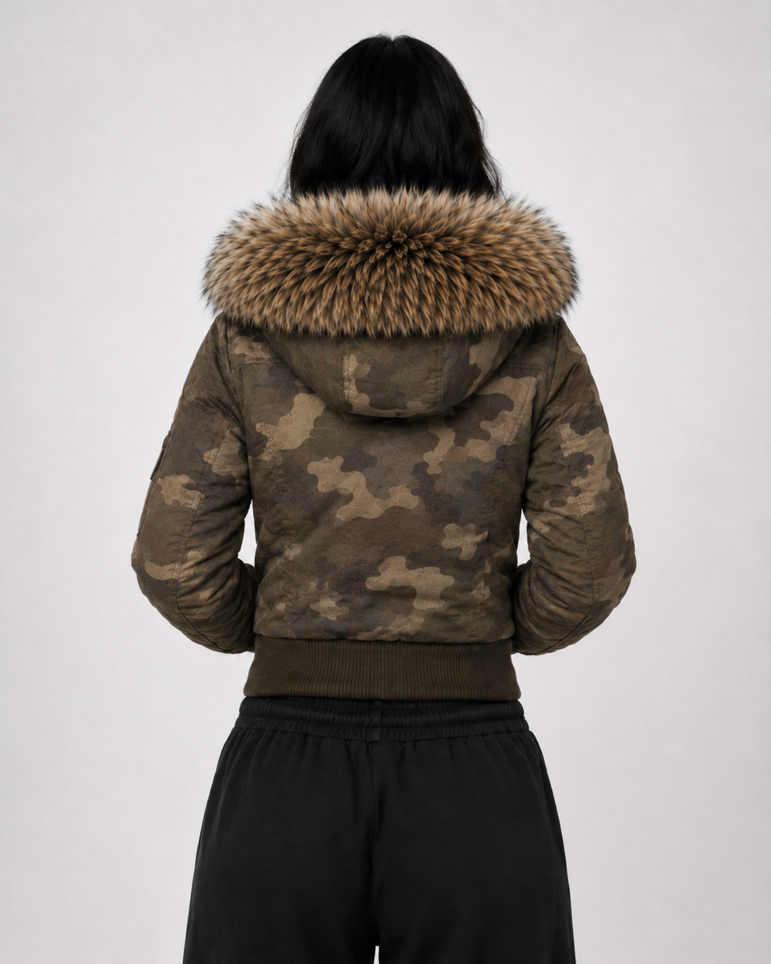 Camo Fur Hood Puffer Jacket - PRE ORDER