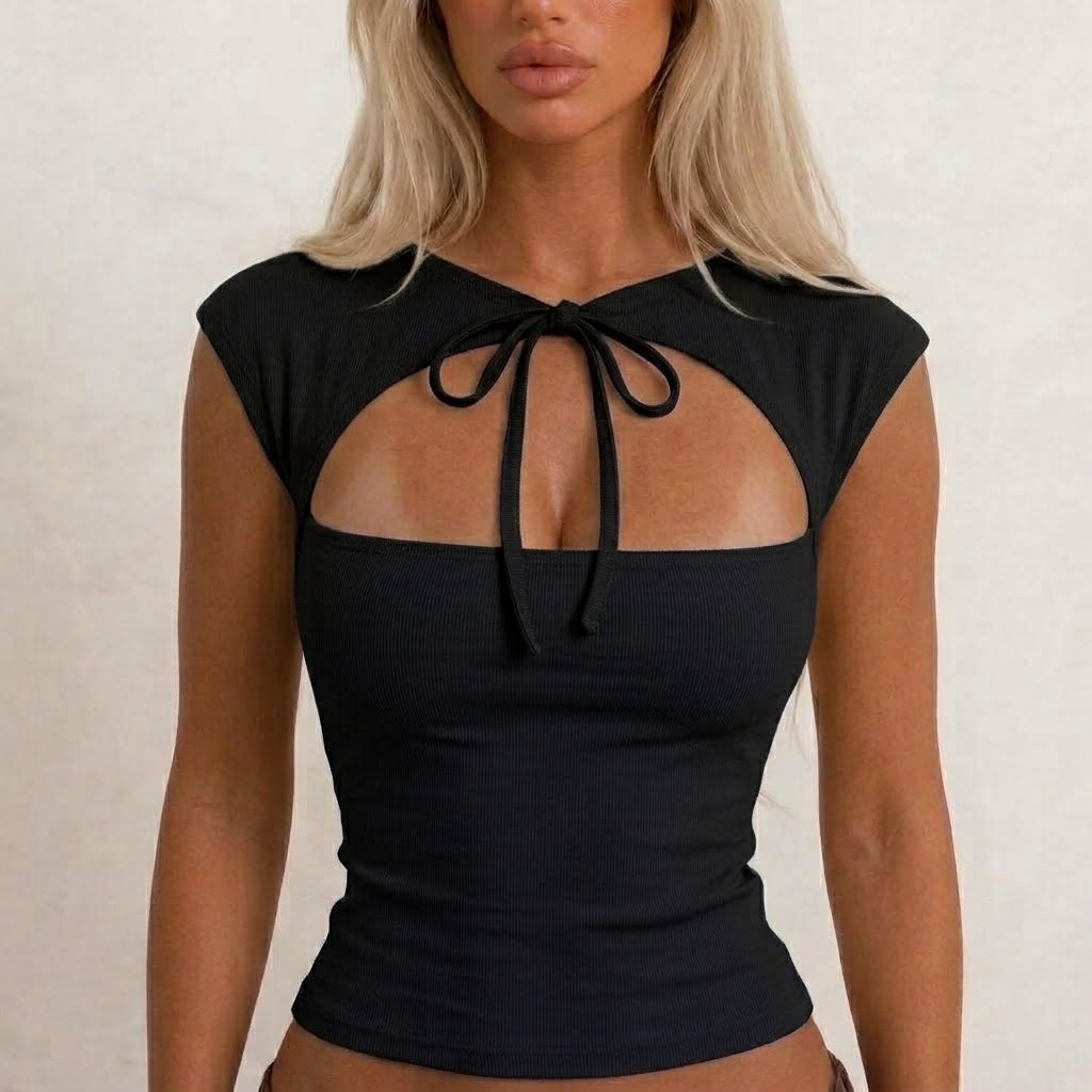 Top con corte frontal