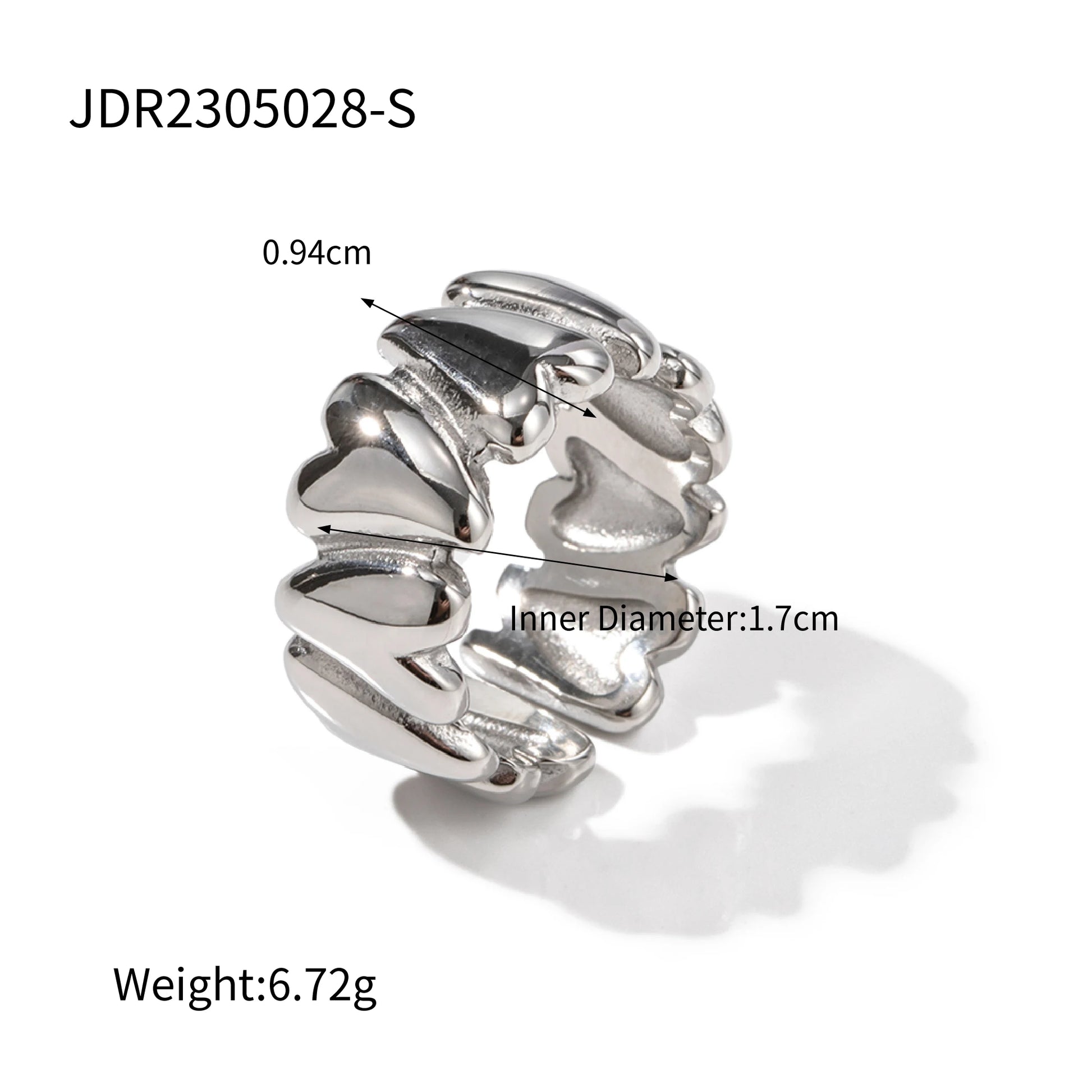Pearly Stainless Rings