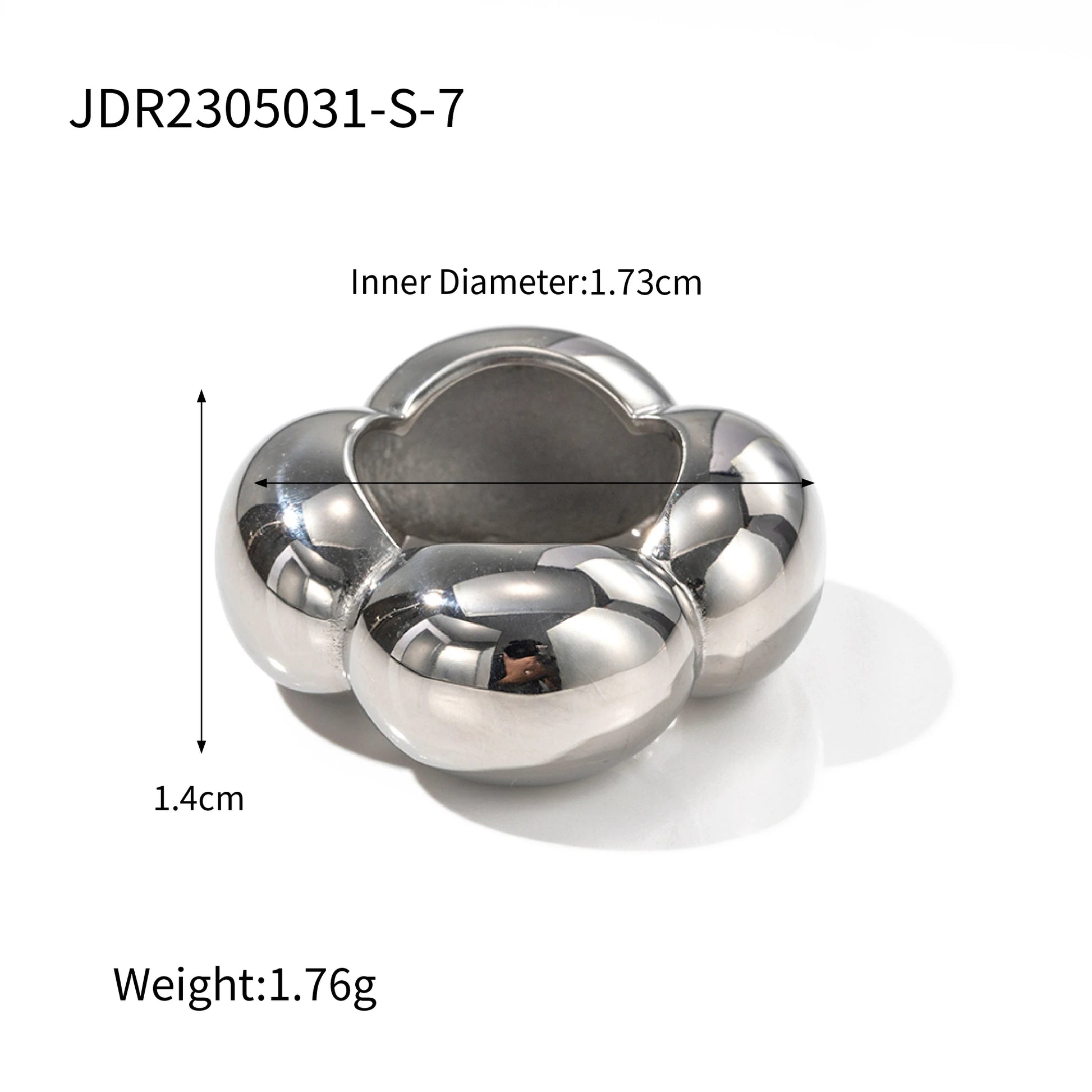 Pearly Stainless Rings