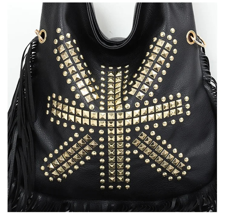 Rivet Crossbody Shoulder Bag