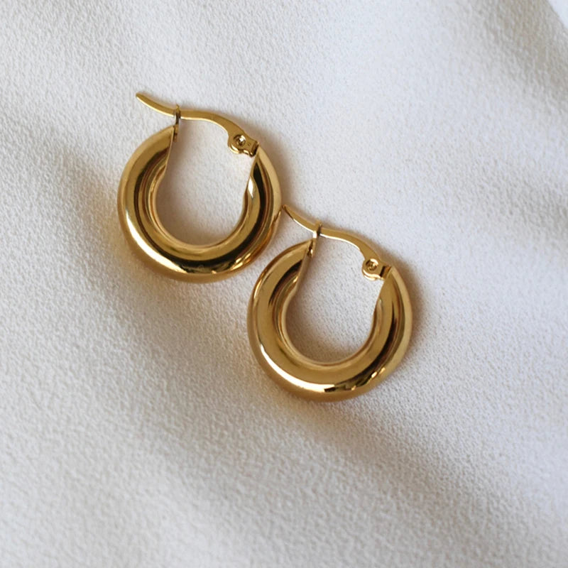 Tarnish Free 18k Gold Chunky Earrings