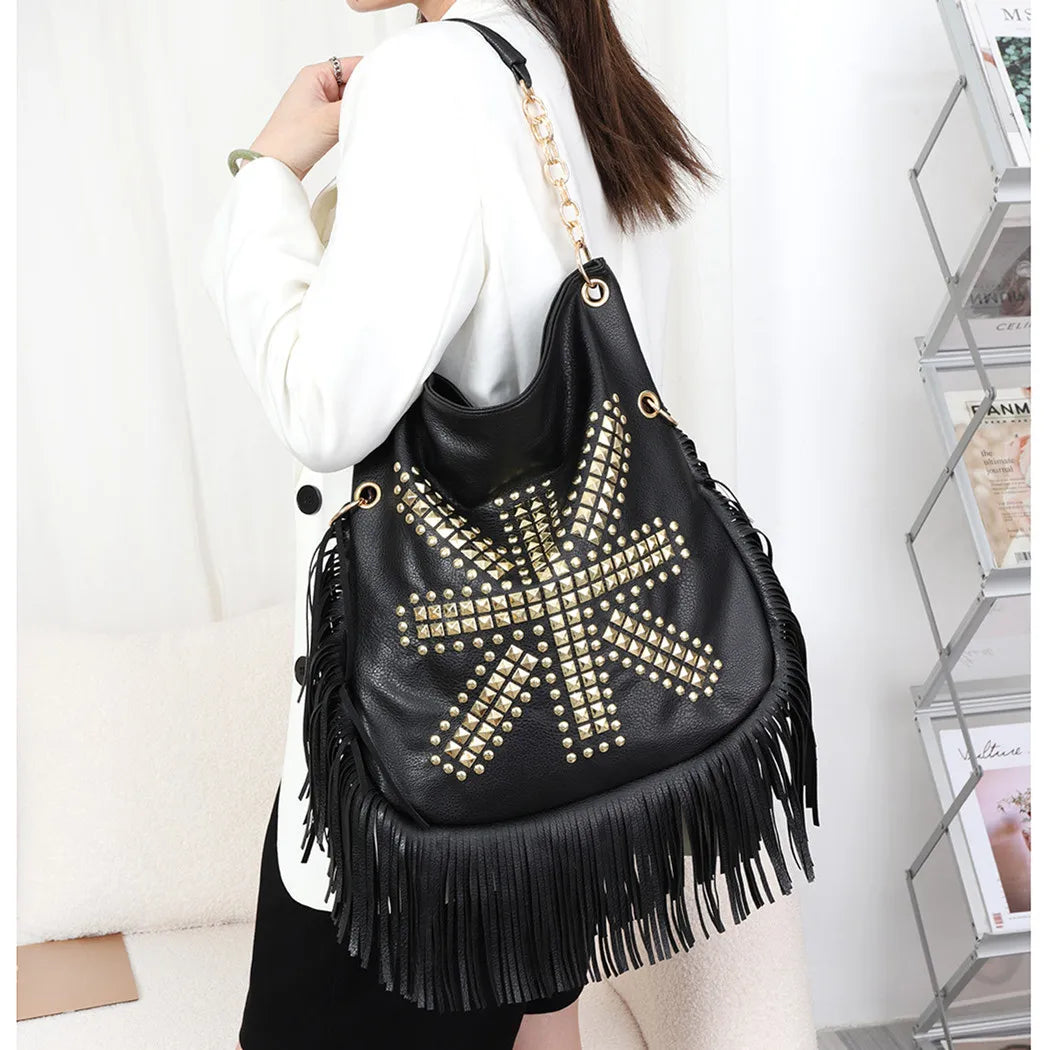 Rivet Crossbody Shoulder Bag - Planet Missy