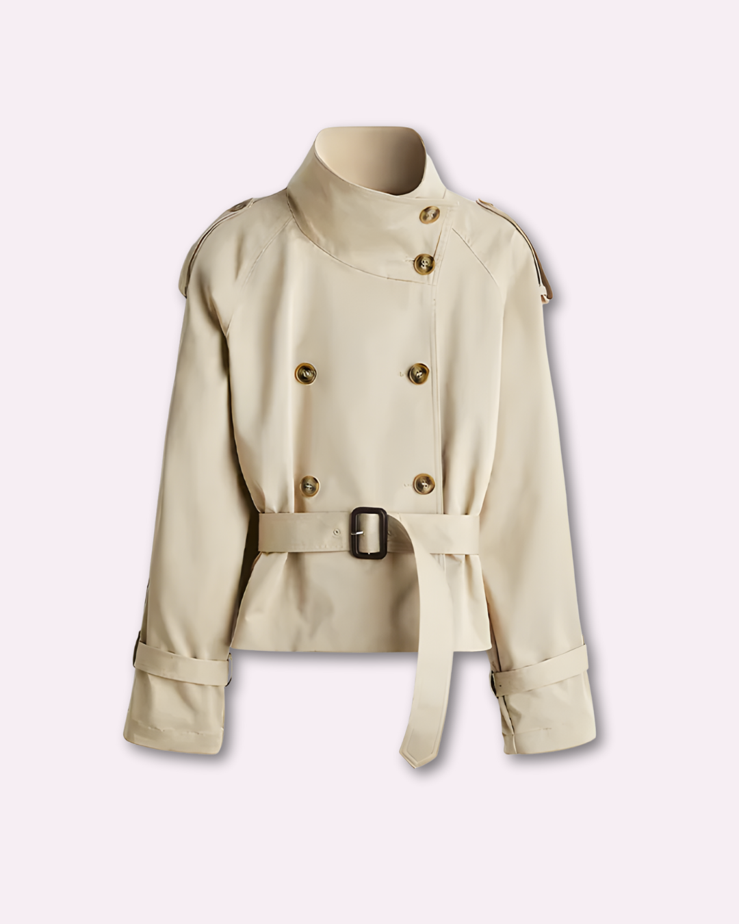 Turtleneck Trench Coat - Planet Missy