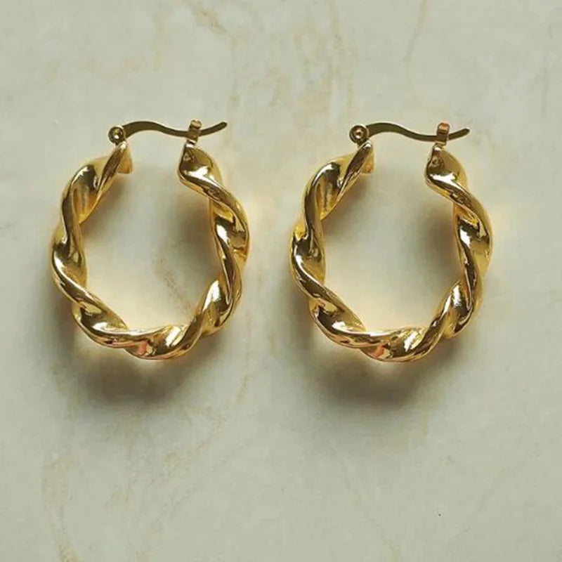 Tarnish Free 18k Gold Chunky Earrings