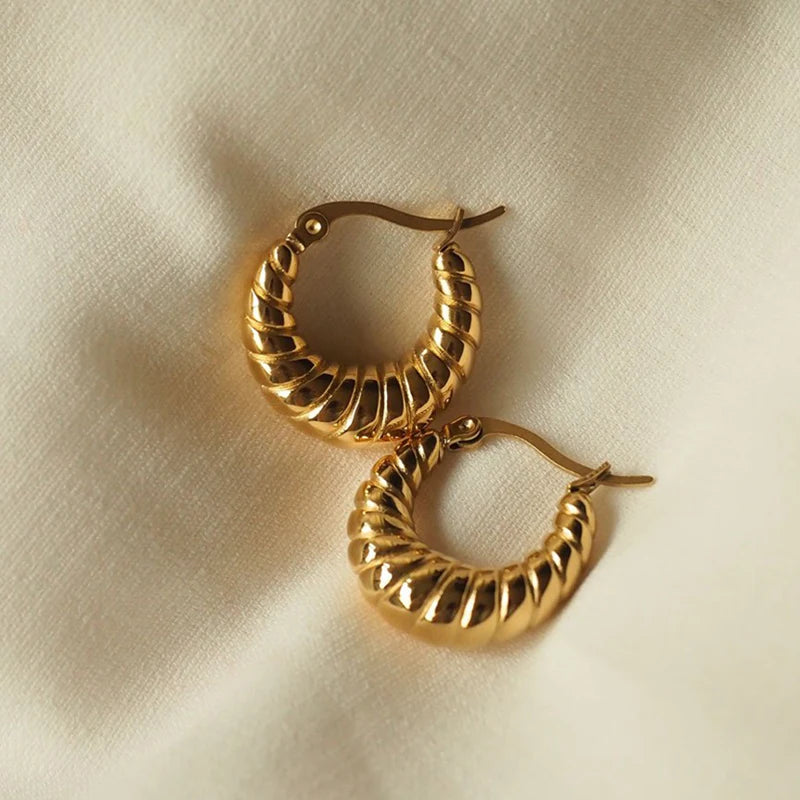 Tarnish Free 18k Gold Chunky Earrings
