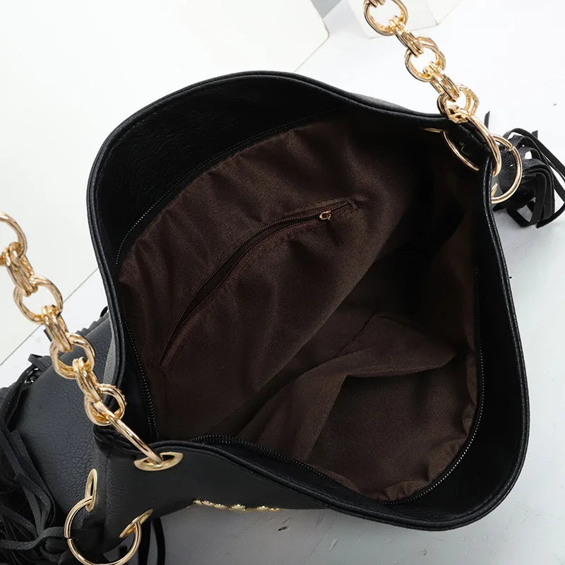 Rivet Crossbody Shoulder Bag