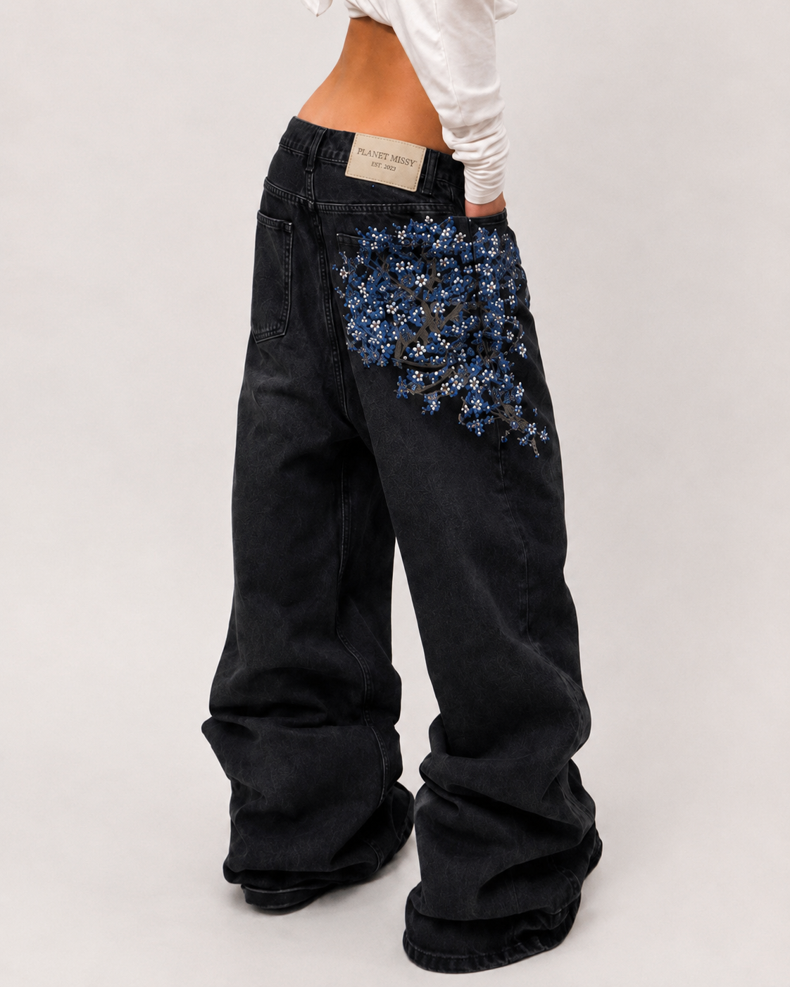 Midnight Sakura Jeans