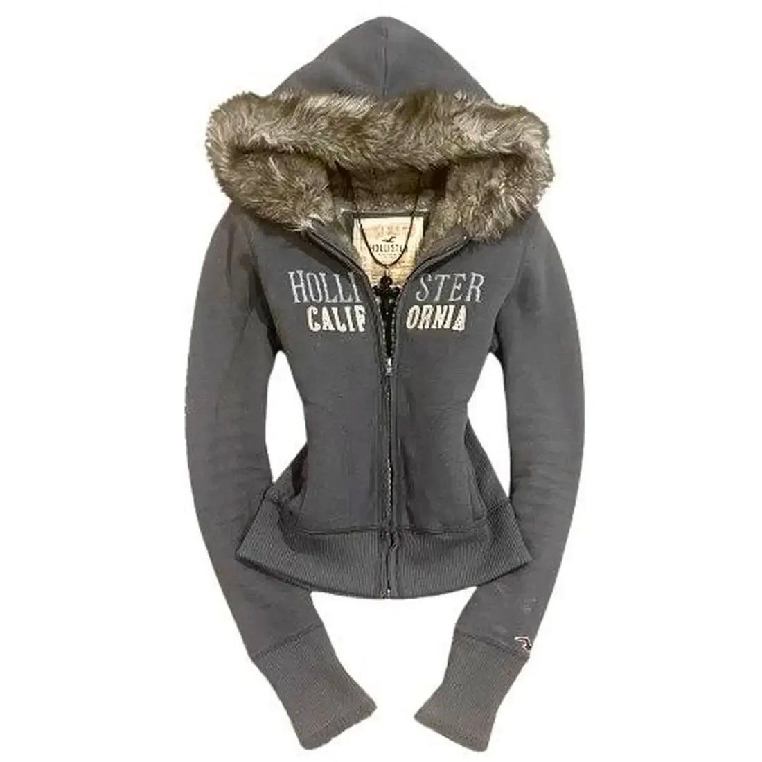 Holister Fur Hoodie - Planet Missy