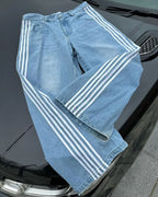Striped Denim Jeans