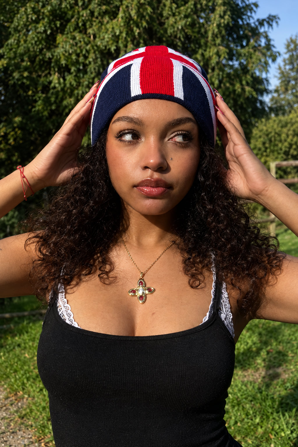 Union Jack Flag Beanie - Red