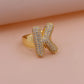 Chunky Letter Rings
