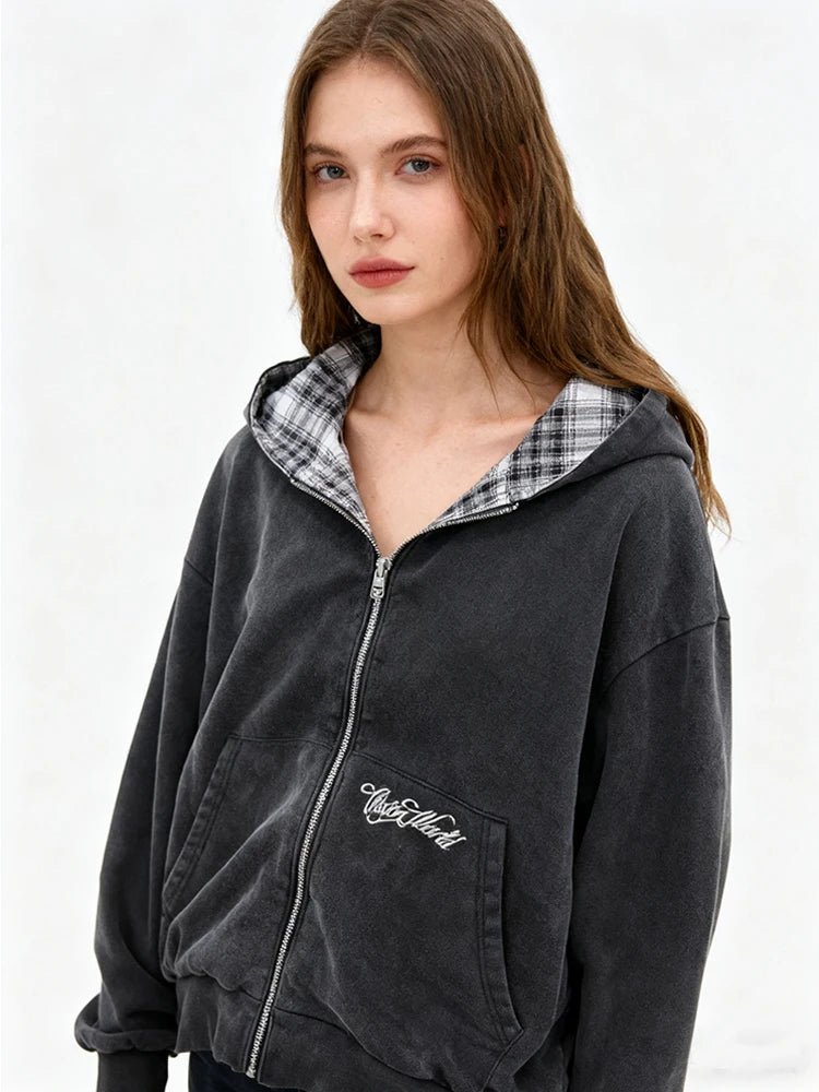 Double Zip Up Sweatshirt - Planet Missy