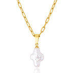 Natural Pearl Cross Necklace