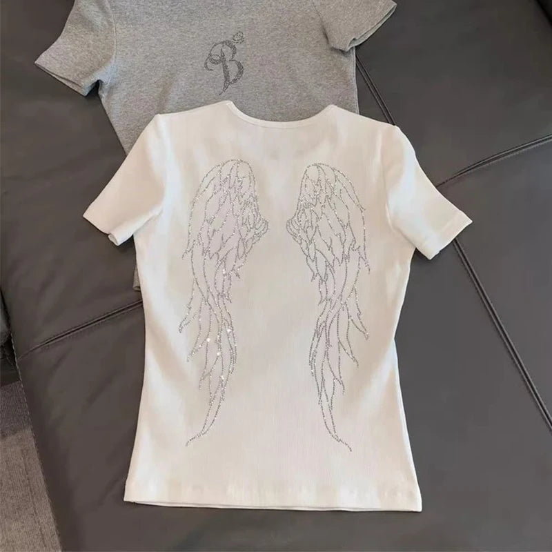 Y2K Angel Wings T Shirt - Planet Missy