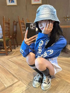 Long Sleeve Blue Top