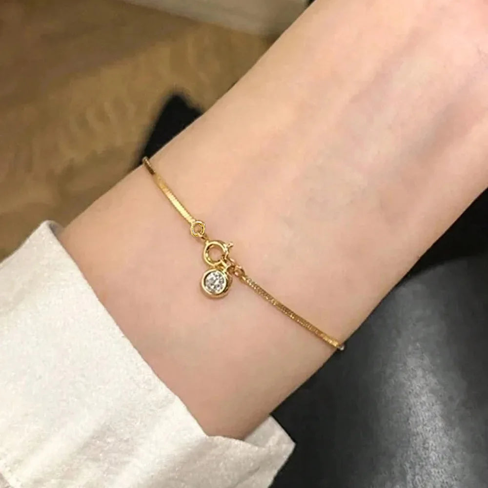 Pulsera de cadena de cuerda blanca