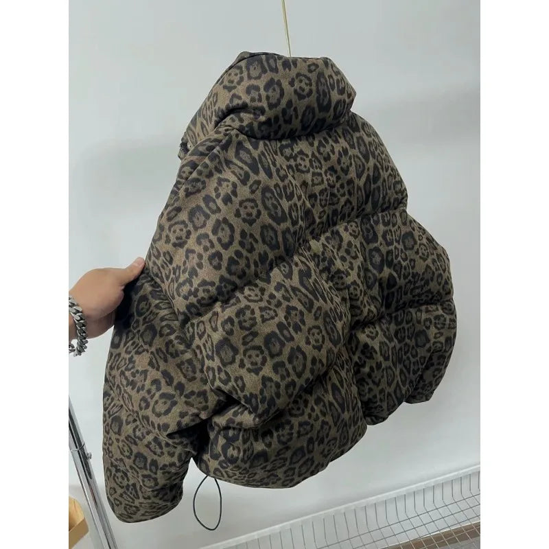 Abrigo de estampado de leopardo