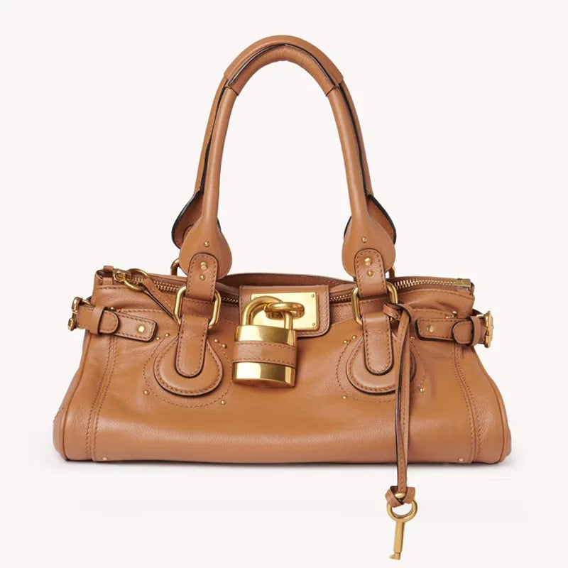 Vintage Lock Buckle Tote Bag - Planet Missy