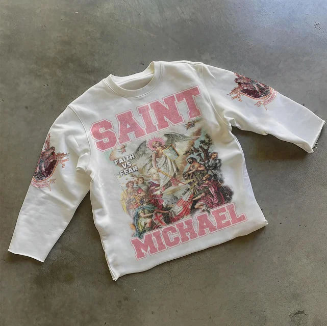 Retro Saint Long Sleeve T-shirt - Planet Missy