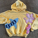 Yellow floral hoodie