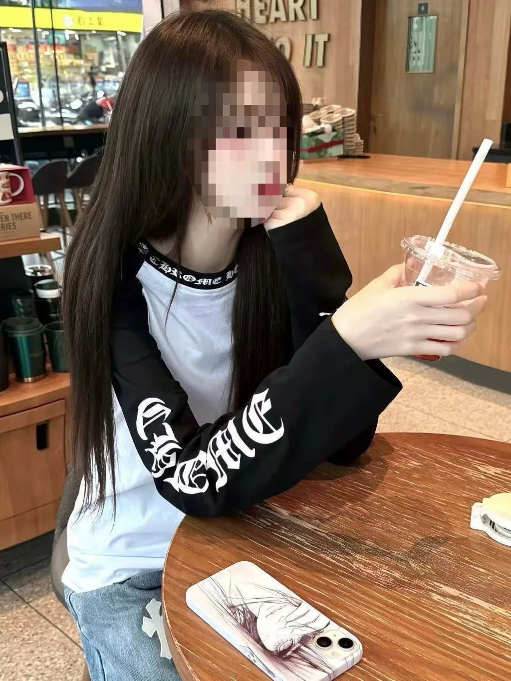 Long Sleeve Blue Top