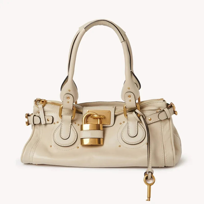 Vintage Lock Buckle Tote Bag - Planet Missy