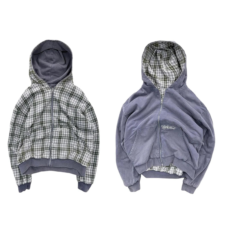 Double Zip Up Sweatshirt - Planet Missy